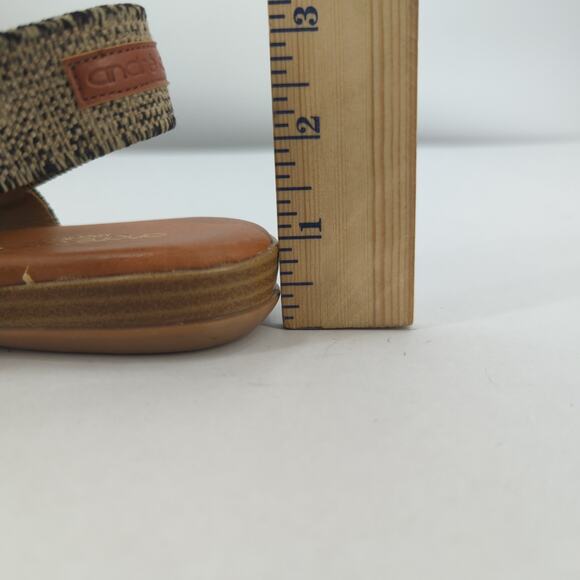 Andre Assous Sandals Womens 7 Linen Slingback Featherweights Resort Vacation - Picture 9 of 12